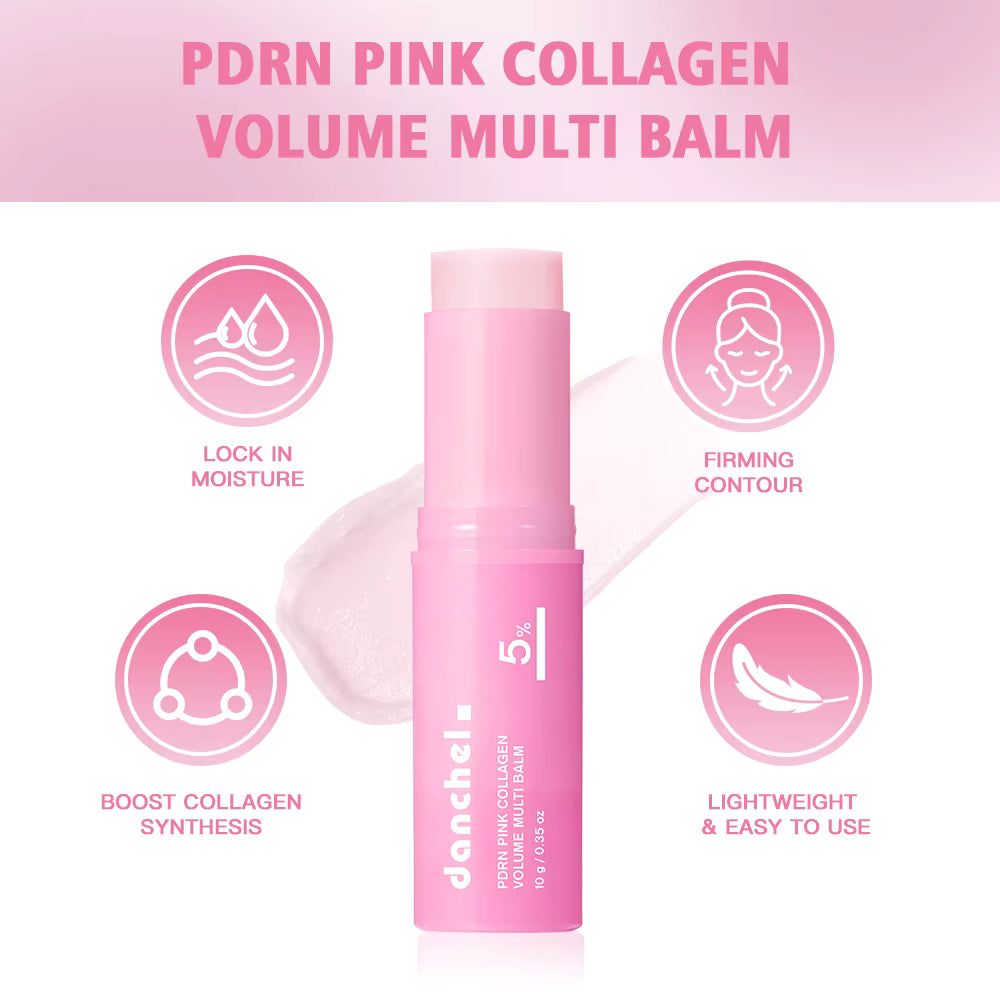 PDRN Pink Collagen Peptide Balm Stick – Plumping & Brightening Multi-Balm