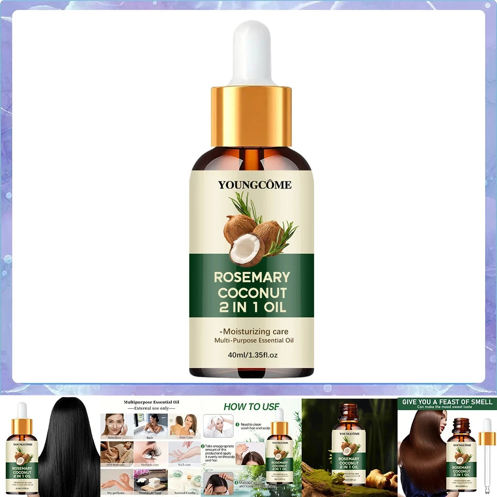 Rosemary & Coconut Oil Scalp Treatment – Strengthening Hair Root Serum