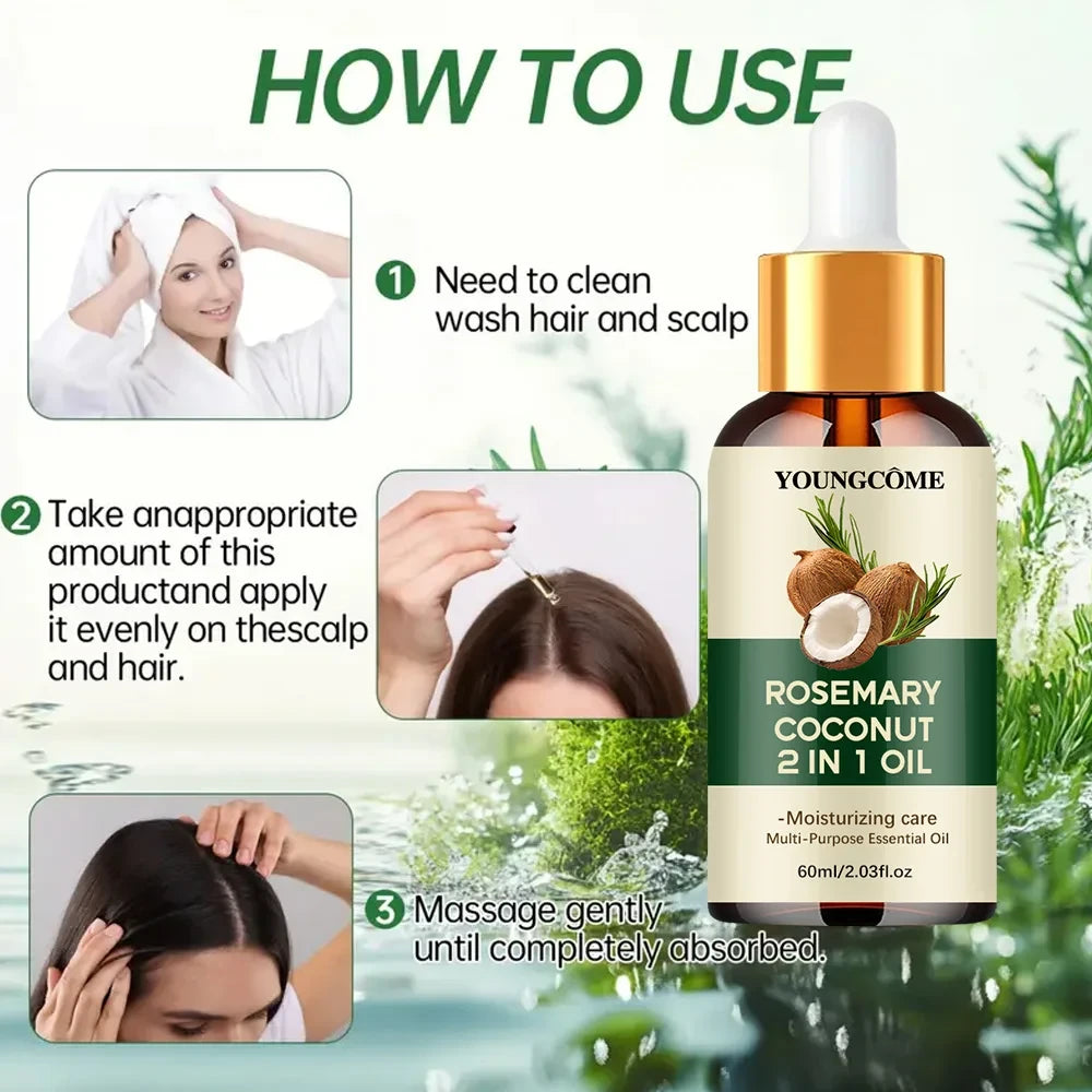 Rosemary & Coconut Oil Scalp Treatment – Strengthening Hair Root Serum