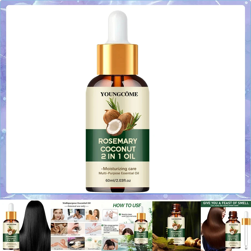 Rosemary & Coconut Oil Scalp Treatment – Strengthening Hair Root Serum