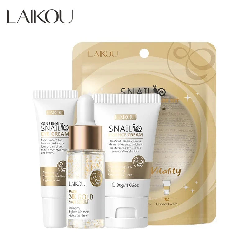 24K Vitamin C Sakura Skincare Set – Cream, Serum & Eye Cream 3-Piece Kit