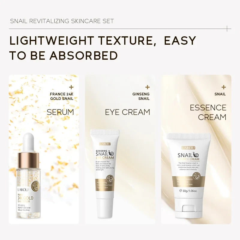 24K Vitamin C Sakura Skincare Set – Cream, Serum & Eye Cream 3-Piece Kit