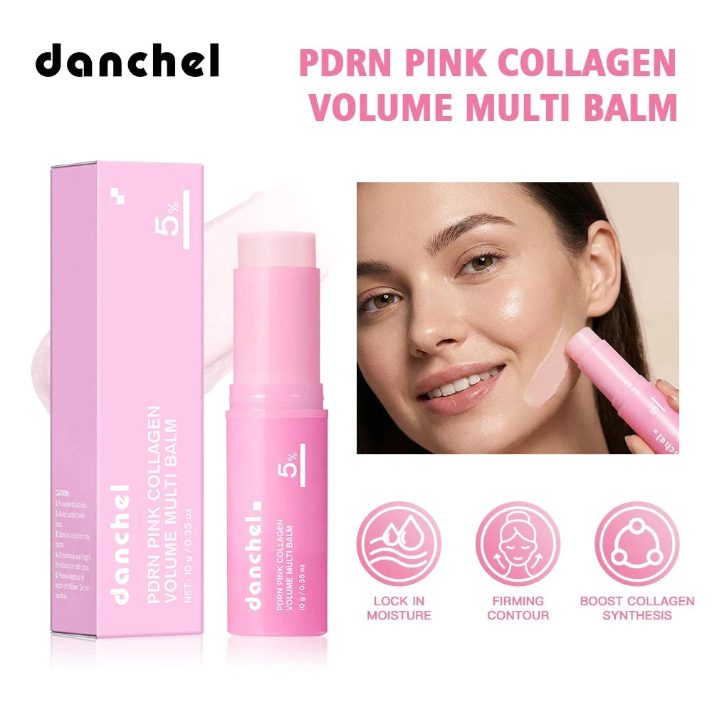 PDRN Pink Collagen Peptide Balm Stick – Plumping & Brightening Multi-Balm