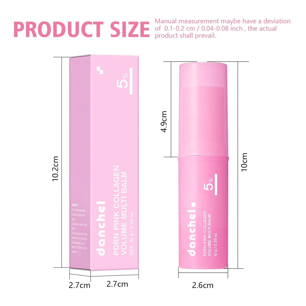 PDRN Pink Collagen Peptide Balm Stick – Plumping & Brightening Multi-Balm