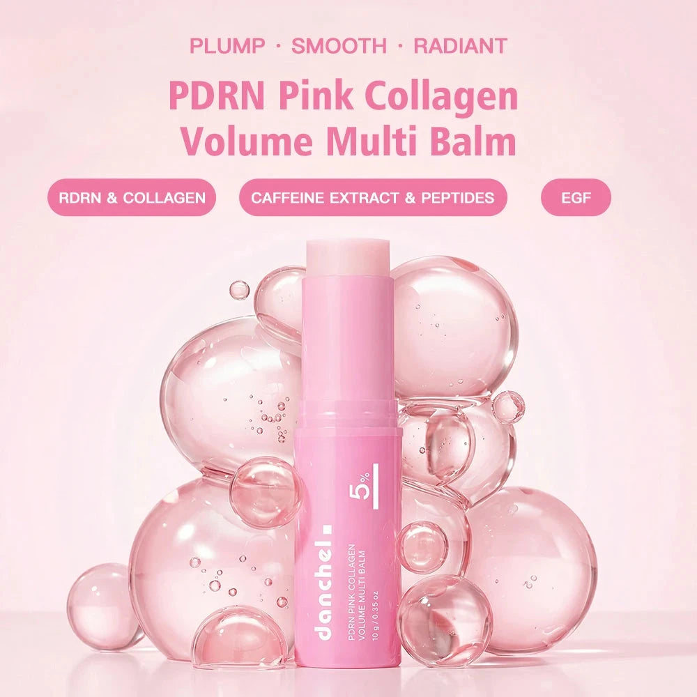 PDRN Pink Collagen Peptide Balm Stick – Plumping & Brightening Multi-Balm