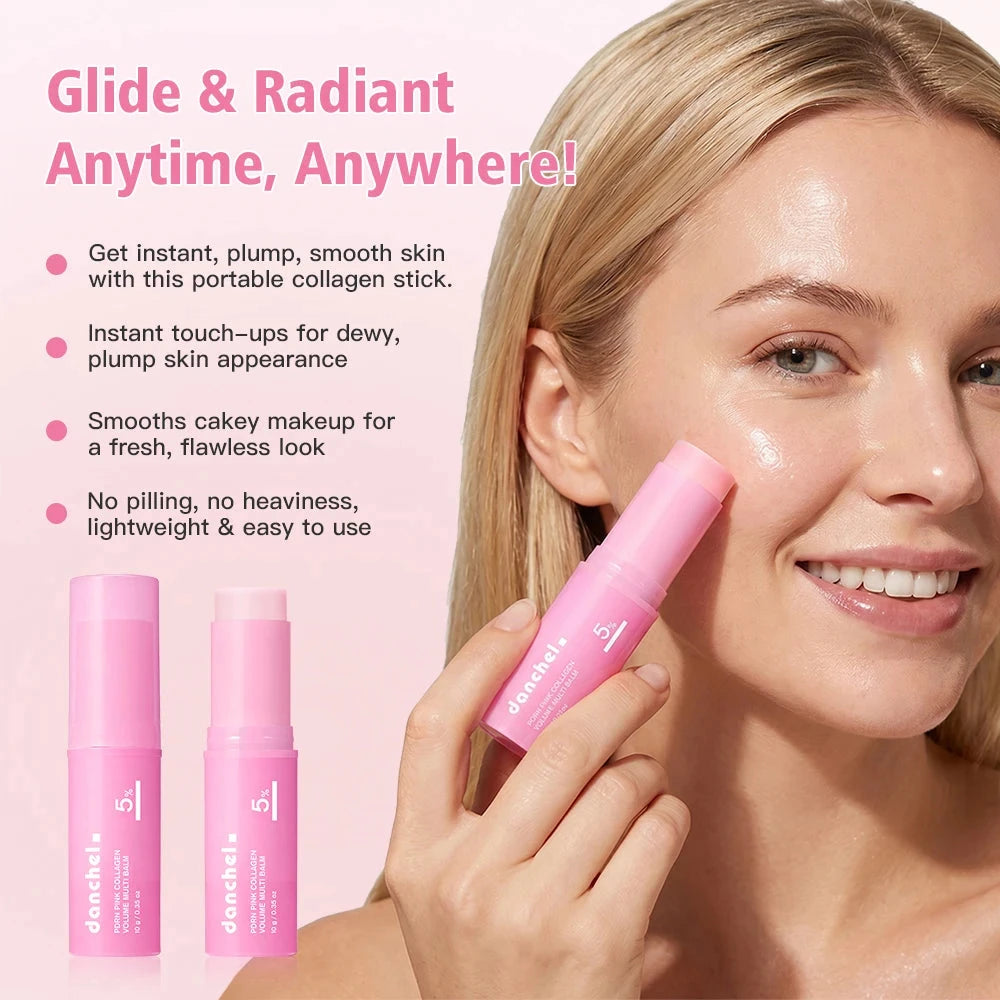 PDRN Pink Collagen Peptide Balm Stick – Plumping & Brightening Multi-Balm