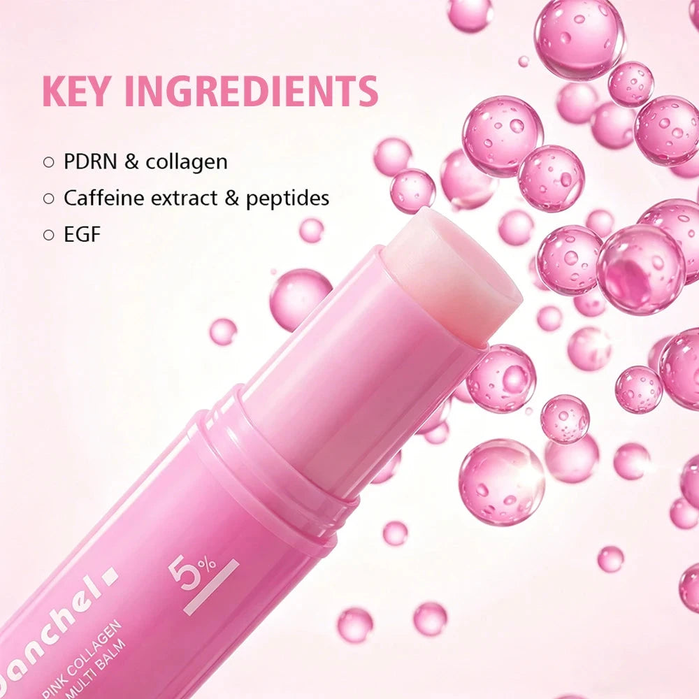 PDRN Pink Collagen Peptide Balm Stick – Plumping & Brightening Multi-Balm