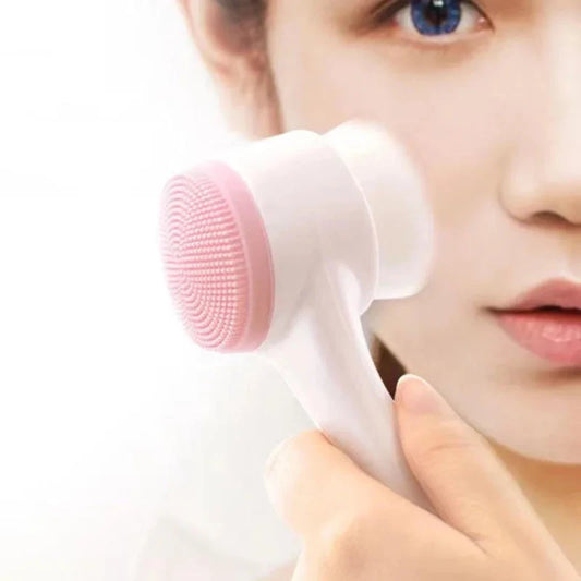 Silicone Facial Cleansing Brush – Double-Sided Pore Cleanser & Exfoliator