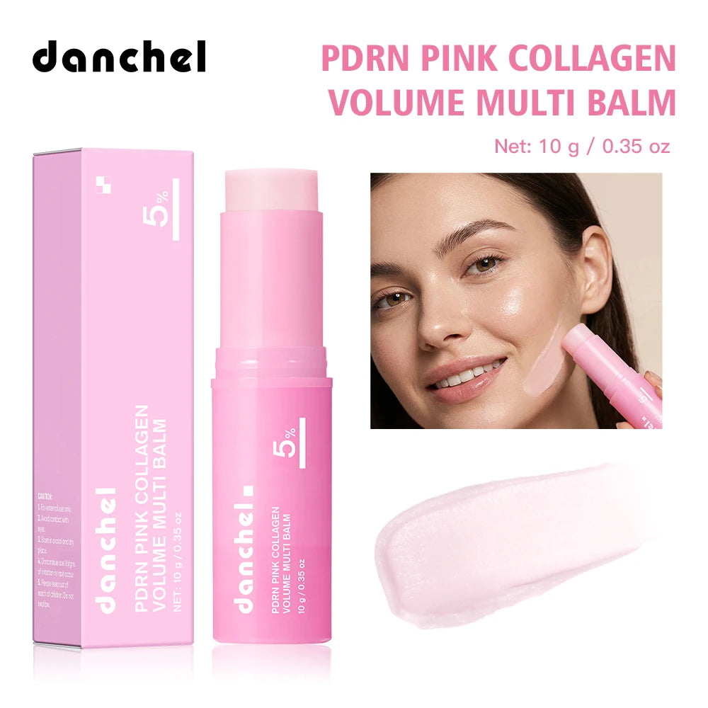 PDRN Pink Collagen Peptide Balm Stick – Plumping & Brightening Multi-Balm