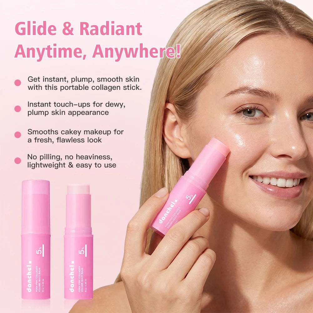 PDRN Pink Collagen Peptide Balm Stick – Plumping & Brightening Multi-Balm