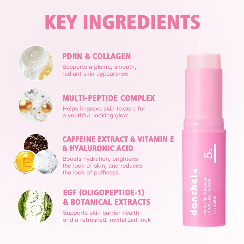 PDRN Pink Collagen Peptide Balm Stick – Plumping & Brightening Multi-Balm