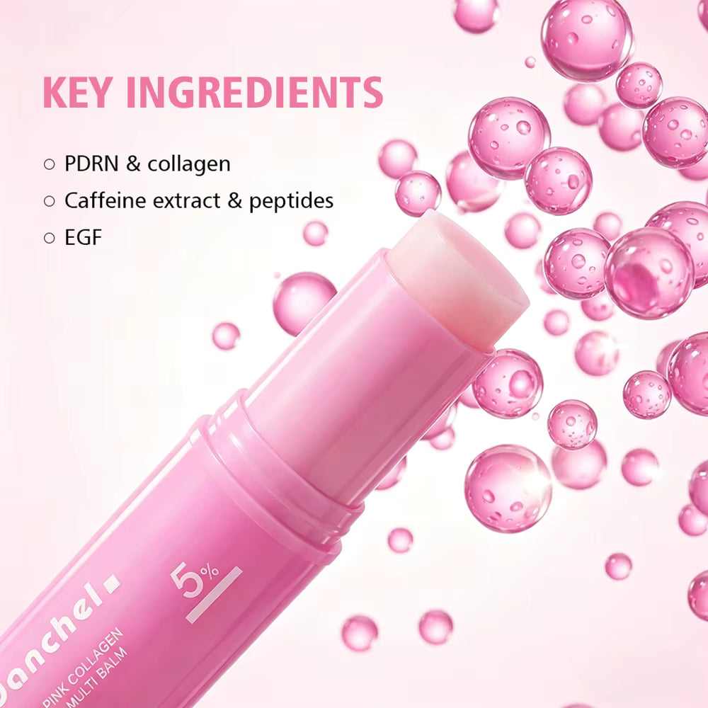 PDRN Pink Collagen Peptide Balm Stick – Plumping & Brightening Multi-Balm