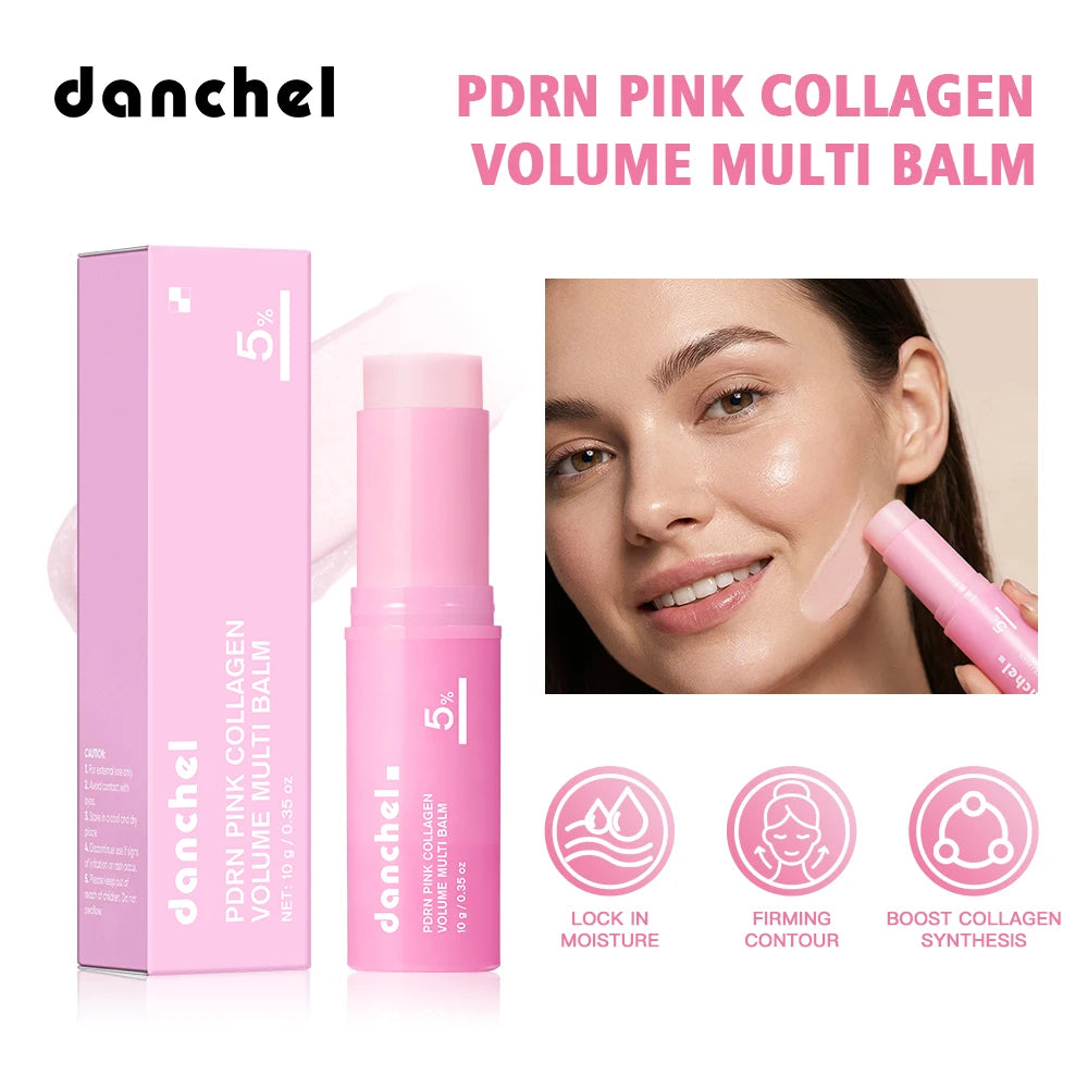 PDRN Pink Collagen Peptide Balm Stick – Plumping & Brightening Multi-Balm